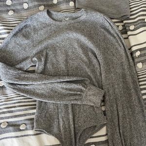 Xs Gray Hollister BodySuit.